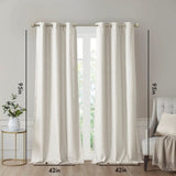 Tonal Printed Faux Silk Total Blackout Curtain Panel Pair B03599834