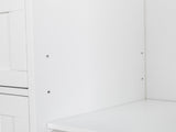 Tall Bathroom Cabinet with 1 Door 4 Drawers Vertical-Slat Finish Painted MDF Storage Cabinet 91171746