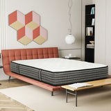 ZUN Premium 12 in. Cal King Size Pocket Coil Hybrid Mattress, Plush Gel Memory Foam Mattress, White/Gray B011P216701