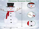 4 ft Pre-Lit Snowman with 120 LED Lights, Top Hat and Red Scarf, Indoor and Covered Outdoor 44212326