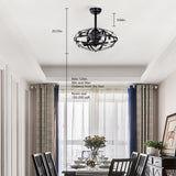 Hot Sell Industrial Fan Light Kit for Living Room Bedroom Kitchen and Bladeless Caged W159268329