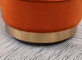 Wania Contemporary Velvet Swivel Chair, Orange T2574P164514