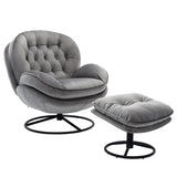 Accent chair TV Chair Living room Chair Grey with ottoman W676P232257