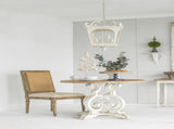 4 - Light Wood Chandelier, Hanging Light Fixture with Adjustable Chain for Kitchen Dining Room Foyer W2078138918