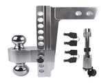 Adjustable Trailer Hitch Fits 2" Receiver, 10" Drop/Rise 12500 LBS GTW 2" & 2-5/16" Dual Ball with 97458789
