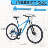 ZUN 29 Inch Wheels Single Speed Mountain Bike, for Men Women Boys and Girls, Front Suspension, Steel W1019P225378