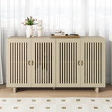 ZUN Modern Style Sideboard with Superior Storage Space, Hollow Door Design and 2 Adjustable Shelves for 38351251