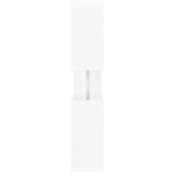 White and Chrome 5-Tier Geometric Bookcase B062P153839