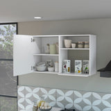 Oklahoma 2 Wall Cabinet, 2 Door Stackable Wall Mounted Storage Cabinet with 2 Side Shelf B128P148767