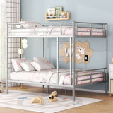 Full Over Full Metal Bunk Bed, Sliver MF310408AAN