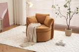 ZUN 029-Teddy Fabric Swivel And Storage Chair With Back Cushion For Living Room,Khaki W527P166252