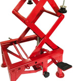 ZUN 300lb Motorcycle Hydraulic Scissor Floor Jack Lift Red 98410514