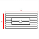 ZUN 11'' H x 42'' L Steel Propane Outdoor Fire Pit Table with Lid B120P147937