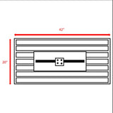 ZUN 11'' H x 42'' L Steel Propane Outdoor Fire Pit Table with Lid B120P147937