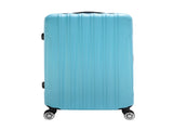 ABS Trolley Case 20in 24in 28in 3PCS Suitcase Set Striped Textured Suitcase Blue 78716673