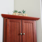 4-Tier 72" Corner Kitchen Pantry Storage Cabinet with 8 Doors Tall Storage Cabinet, Corner Cabinet W1758P211013