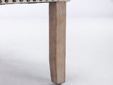 Modern, High-end Tufted Solid Wood Contemporary Flax Upholstered Dining Chair with Wood Legs 71781162