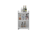 Bar Cabinet, 1 Glass Door, 3 Shelves, White B097P350285