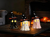 Halloween Decor Indoor, Set of 3 Ceramic Ghosts with Witch Hats, Cute Spooky Ghost 99433269