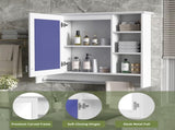 3-in-1 Bathroom Mirror Cabinet, 36-inch Wall Mounted Medicine Cabinet with Adjustable Shelf & Soft N710P358618K