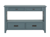 36'' Farmhouse Pine Wood Console Table Entry Sofa Table with 4 Drawers & 1 Storage Shelf for 51459080