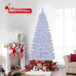 ZUN 7 FT Pre-lit Christmas Tree, Artificial Fiber Optic Christmas Tree with Lighted Top Star and 280 10439444