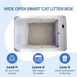 ZUN Smart Cat Litter Box Cat Litter Box Wide Opening W1264P175898