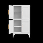 ZUN White Metal Kitchen Storage, Kitchen Pantry Storage with Doors and Shelves, Storage W328P194192