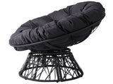 38" Ergonomic Swivel Wicker Papasan Chair with Thick Tufted Cushions, 360 Degree 81220931