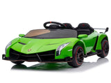 Lamborghini Poison Small Dual Drive 12V 4.5AH with 2.4G Remote Control Sports Car Electric Car Green 86940909