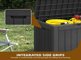 30 Gallon Outdoor Storage Box, Weatherproof Lockable Resin Deck Box for Patio Furniture, Pool 70798390