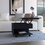 ZUN Luanda Lift Top Coffee Table, Casters, One Shelf -Black B20091883