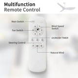 38 Inch Ceiling Fan Without Light, Modern Indoor Outdoor Ceiling Fans with DC Motor Remote Control W882P164174