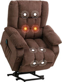 ZUN Power Lift Recliner Chair Recliners for Elderly Heat and Massage Recliner Chair for Living Room W1521P182423