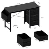 47.3"office desk with power outlet,3 drawers,Large Side Pocket, Desk Easy to Assemble,Frame W2887P239987