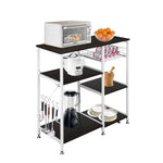 ZUN 35.5" Kitchen Baker's Rack Utility Storage Shelf Microwave Stand 3-Tier 3-Tier Table For Spice Rack 41555443