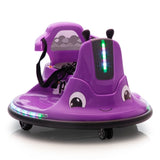 ZUN 12V Snail-Shaped Kids Electric Bumper Car with Remote Control, Ride On Car with LED Lights, Music, W2181P156753