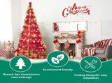 Artificial 6ft Red Pop Up Christmas Tree with 150 lights,4 ribbons,1 large bow,12 Christmas 29943442