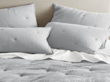 3-Piece King Cotton Embroidered Quilt Set,Blue B035P408346