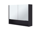 Medicine Cabinet, One Open Shelf, Three Interior Shelves, Black B097133184