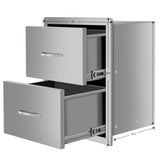Double Drawer cabinets for outdoor kitchens or courtyards W3167P303252