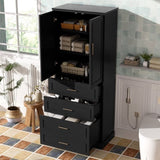 72.2'' Tall Freestanding Bathroom Cabinet with 3 Drawers , Adjustable N729P296769B