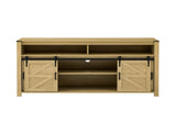 59.3''Sideboard with Sliding Barn Door and Mesh Panels,Farmhouse Buffet with Open N711P347388O