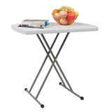 76*50*70.5cm Liftable Garden Plastic Table White 57303780