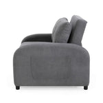 ZUN 3-in-1 Convertible Sleeper Sofa Bed with Pillow & Pocket, Loveseat Sleeper Chair in Soft Cotton 10086707