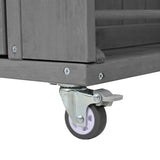 Outdoor Kitchen Island Fir Wood Kitchen Island with Stainless Steel Top, Ample Storage Space, Towel N719P246553R