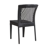 Outdoor Dining Chairs Set of 2, Stackable Chairs with UV-Resistant PE Rattan and Steel Frame, for N779P227340B