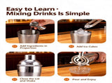 "Cocktail Shaker Set,12 Piece Bartender Kit with Stand,Bar Set for Mixed Drink, Professional Bar 72519403