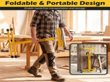2-Pack Heavy Duty Metal Folding Roller Stand with Edge Guides Portable Woodworking Support - Yellow 48507595