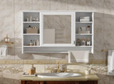 3-in-1 Bathroom Mirror Cabinet, 36-inch Wall Mounted Medicine Cabinet with Adjustable Shelf & Soft N710P358618K